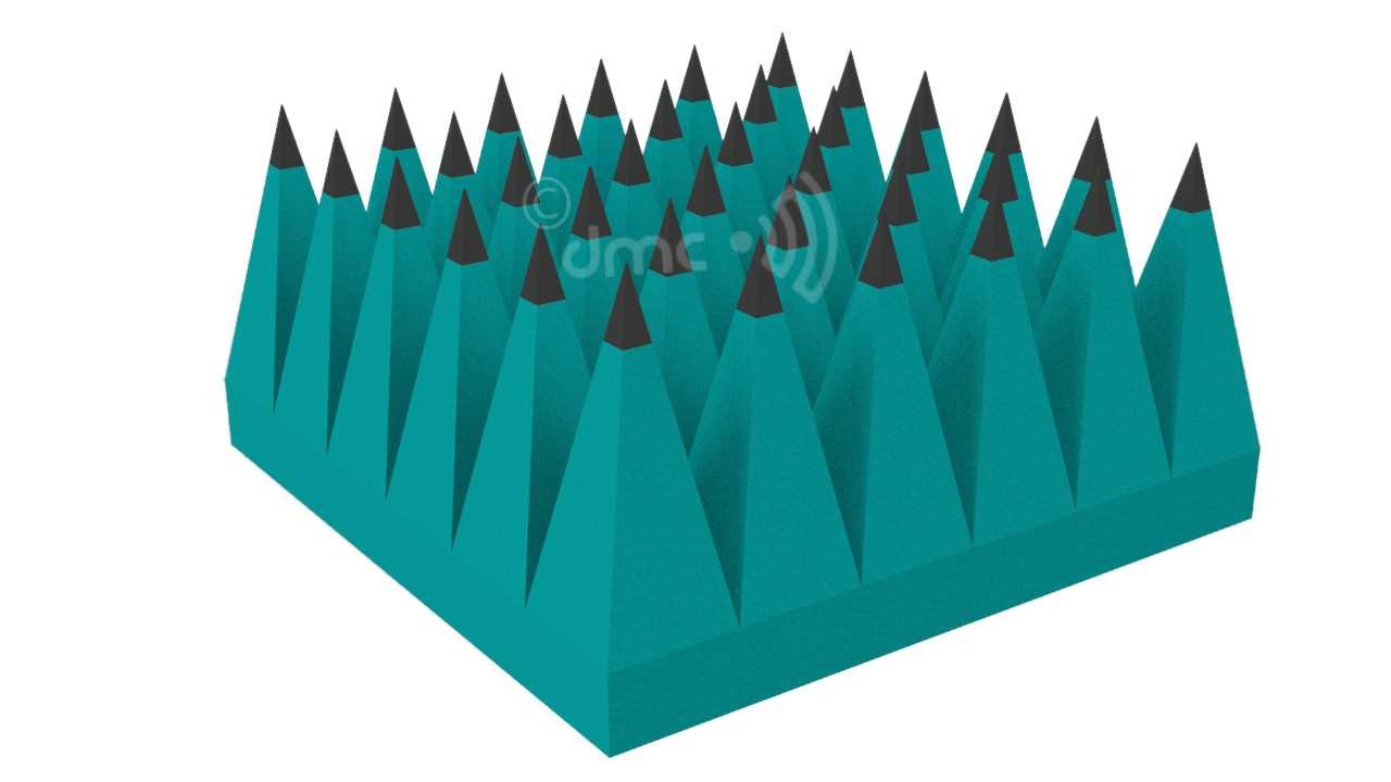 Rubber Sheet Pyramidal RF Foam Absorber 30mm Rubber Sheet Pyramidal RF Foam Absorber 300mm