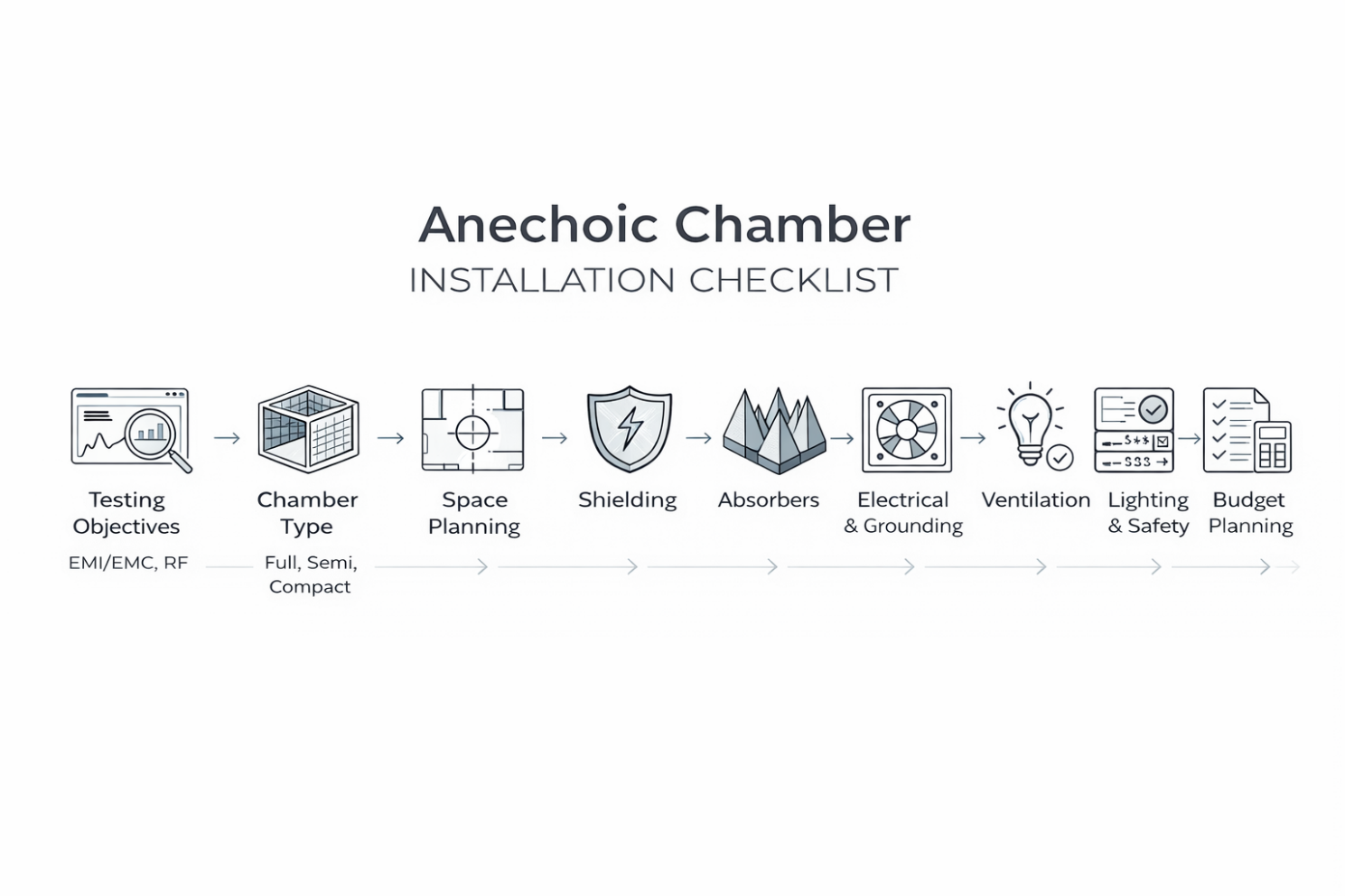 Anechoic Chamber Installation Complete Checklist