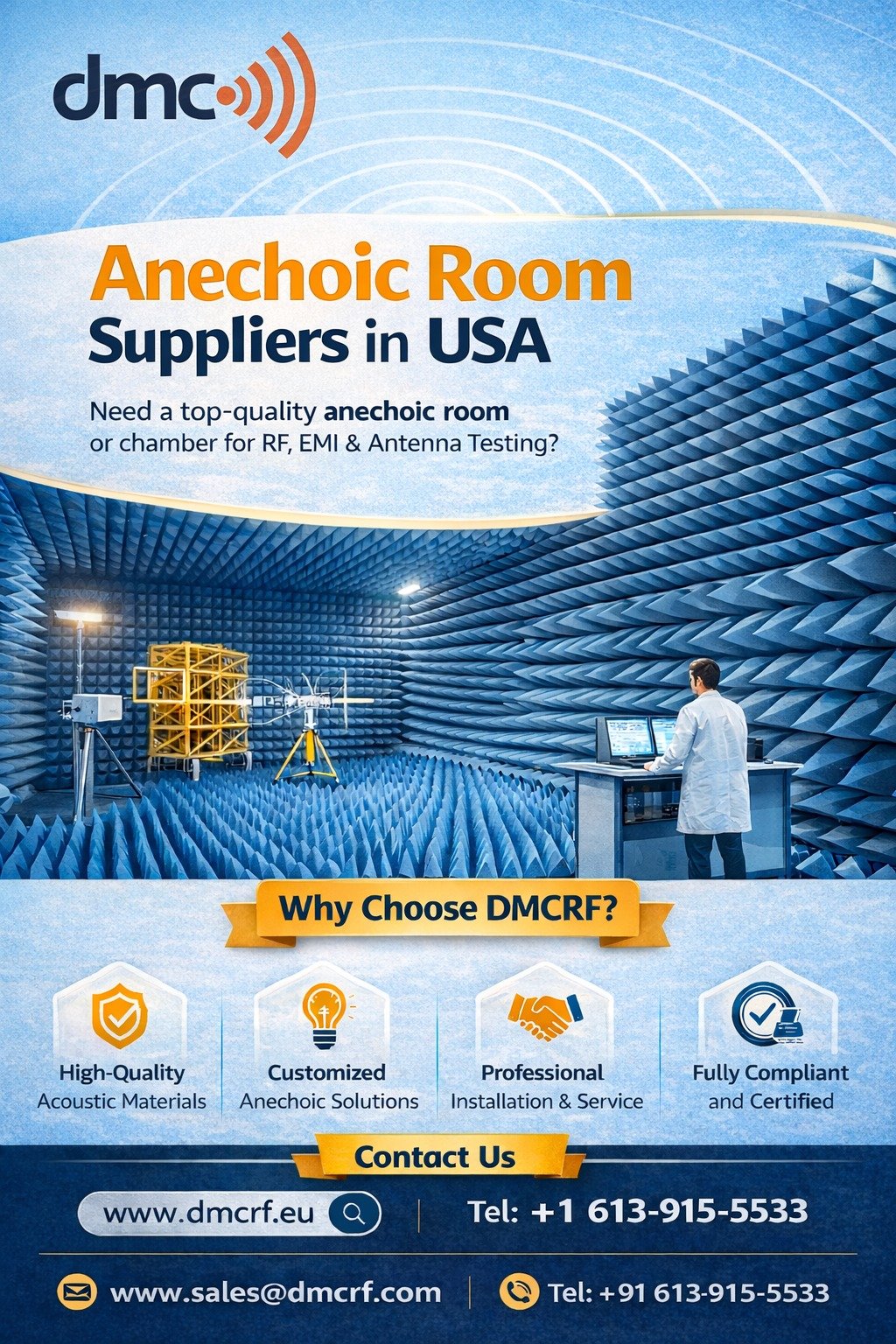 RF anechoic chamber manufacturers USA