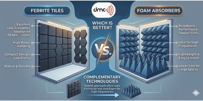 Ferrite Tiles vs Foam Absorbers